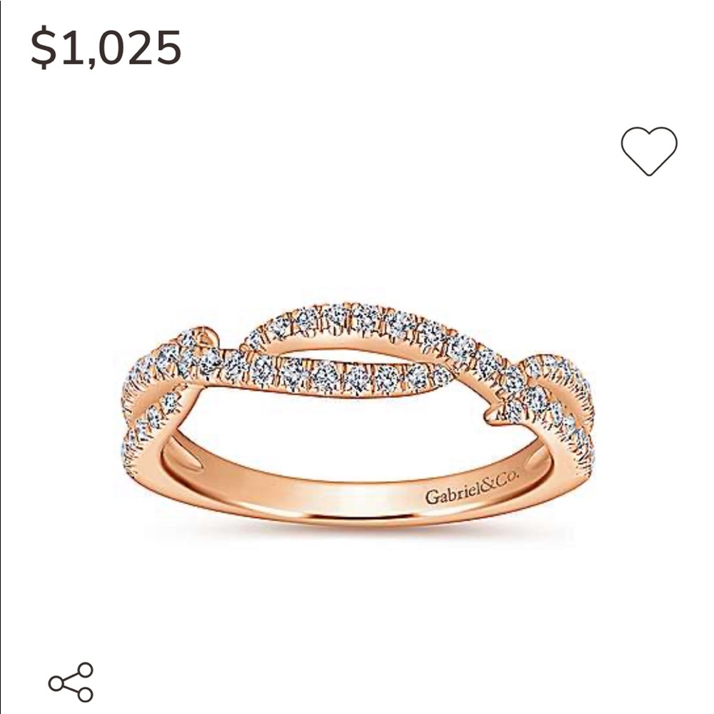 Gabriel & Co 14k gold & diamond ring